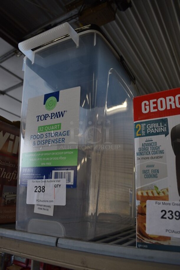 Top-Paw 32 Quart Clear Poly Food Storage & Dispenser. 10.5x17.15. - Image 3 of 3