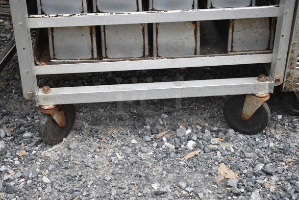 Metal Commercial Pan Transport Rack on Commercial Casters w/ 42 Metal Pans and 24 Long Pans - Image 2 of 7
