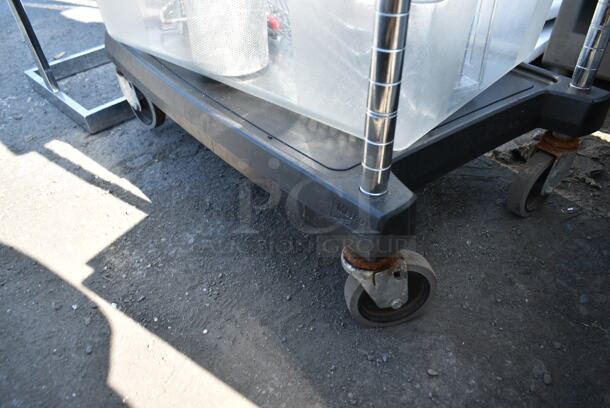 Black Poly 2 Tier Cart w/ Contents including Metal Wire Bins. - Image 11 of 12