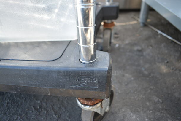 Black Poly 2 Tier Cart w/ Contents including Metal Wire Bins. - Image 12 of 12