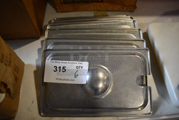 6 Stainless Steel 1/4 Size Drop In Bin Lids. 6 Times Your Bid! - Image 1 of 2