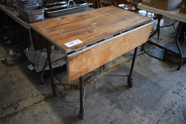 Wooden Table on Commercial Casters. 36x20x30.5 - Image 4 of 5