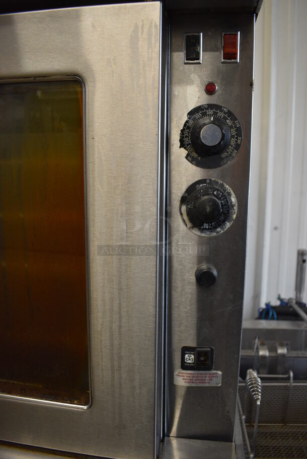 2 Blodgett Stainless Steel Commercial Natural Gas Powered Full Size Convection Ovens w/ View Through Doors, Metal Oven Racks and Thermostatic Controls. 38.5x41x67.5. 2 Times Your Bid! - Image 3 of 6