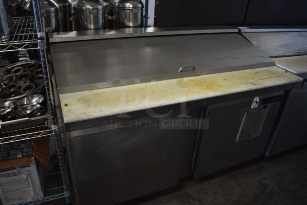Continental SW60-24M Stainless Steel Commercial Sandwich Salad Prep Table Bain Marie Mega Top on Commercial Casters. 115 Volts, 1 Phase. 60x32x42. Tested and Working!