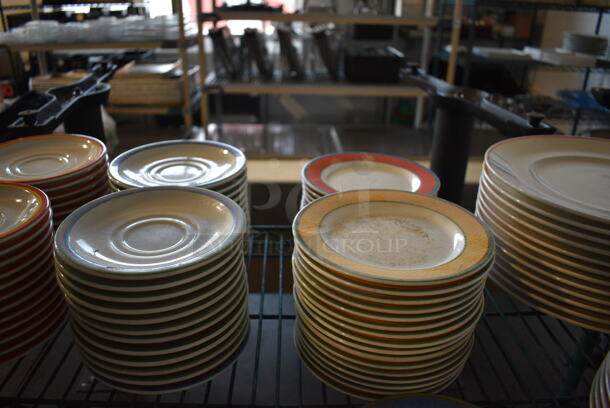 ALL ONE MONEY! Tier Lot of Various White Ceramic Saucers and Plates.  - Image 5 of 7