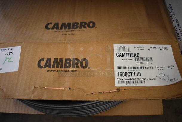 12 BRAND NEW IN BOX! Cambro Black Serving Trays. 16x16x1. 12 Times Your Bid! - Image 3 of 3