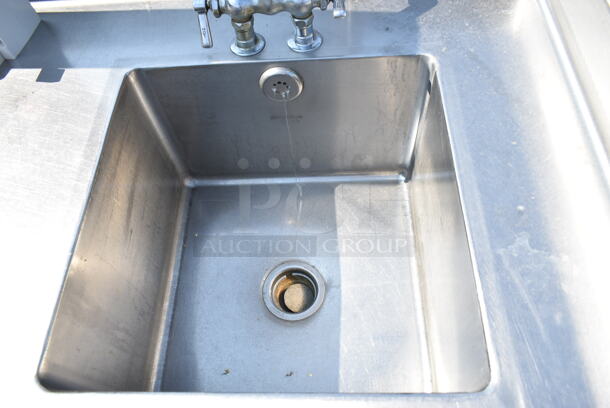 Stainless Steel Table w/ Sink Basin, Faucet, Handles, Drawer and Under Shelf.  - Image 3 of 6