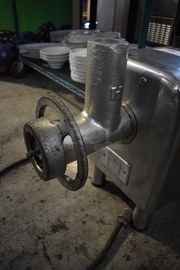 Hobart 4822 Stainless Steel Commercial Countertop Meat Grinder. 115 Volts, 1 Phase. 12x28x20. Tested and Working! - Image 2 of 6
