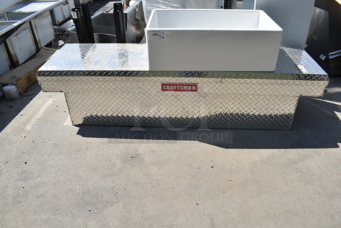 Craftsman Metal Diamond Plate Truck Bed Tool Box.