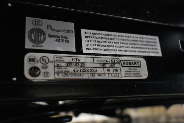 BRAND NEW! Hobart HT Series HTS-7ELS Commercial Countertop 30 Pound Price Computing Scale with Label Printer. 120/208-240 Volts, 1 Phase. Tested and Working! - Image 9 of 9