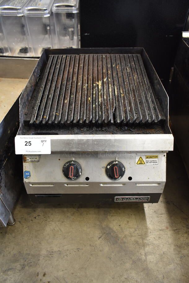 Garland GD-18RB Stainless Steel Commercial Countertop Natural Gas Powered Charbroiler Grill. 15,000 BTU.