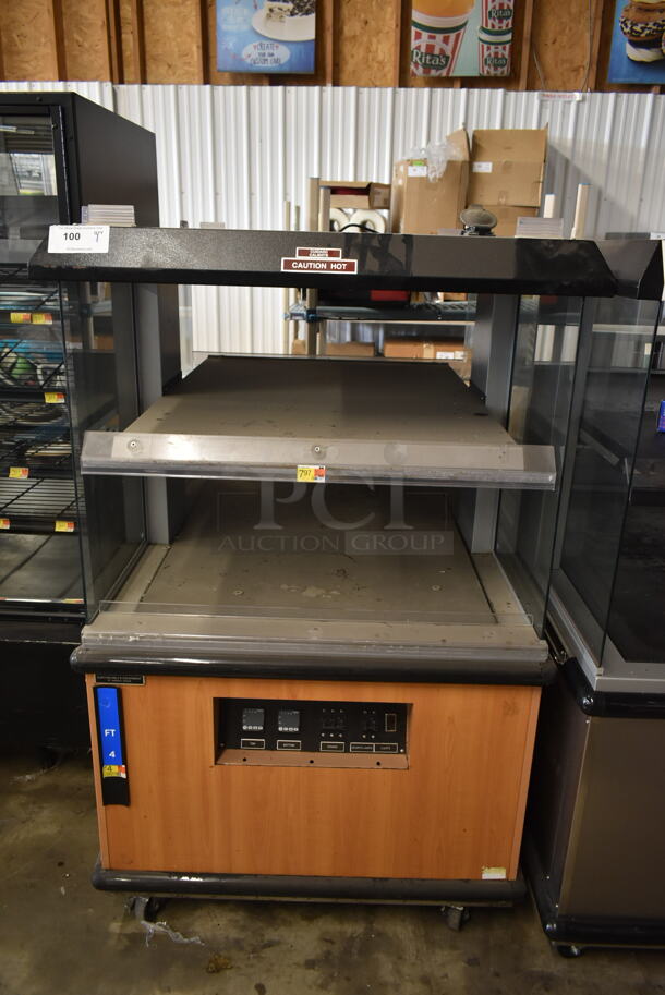 Custom Deli's Inc Metal Commercial 2 Tier Warming Display Case on Commercial Casters. 120/208 Volts, 1 Phase.  - Image 1 of 9