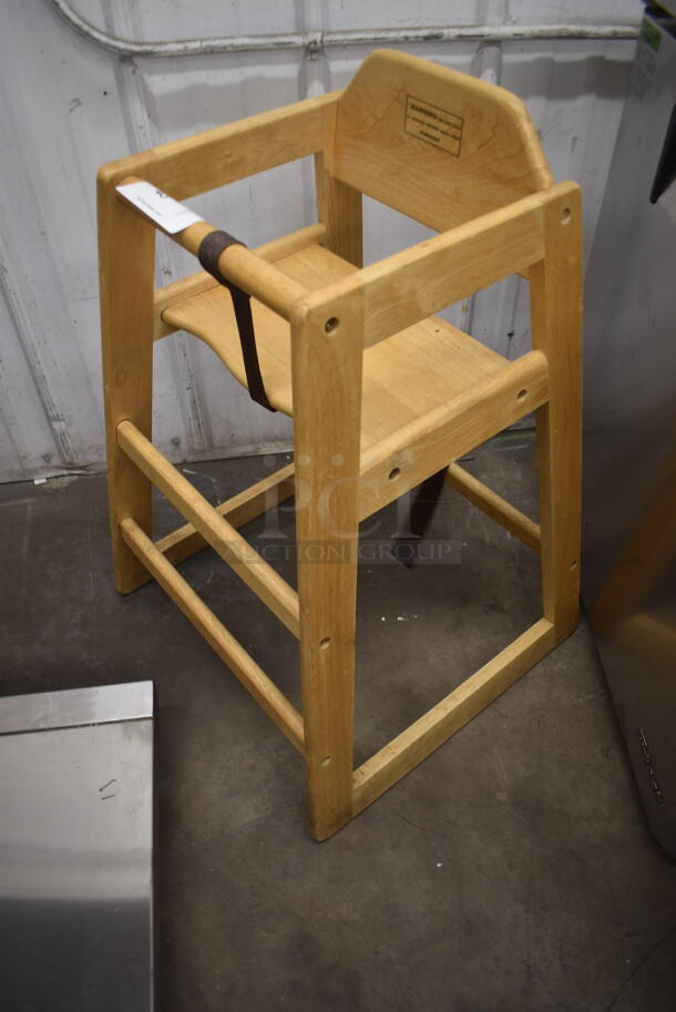 Wood High Chair With Waist Strap - Image 3 of 3