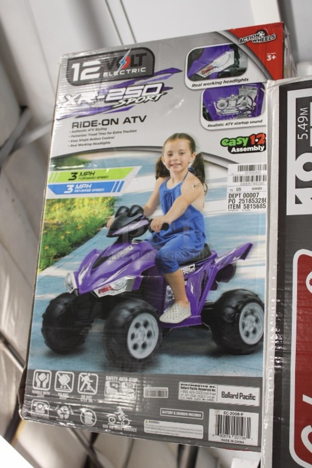 Actions Wheels XR 250 ATV Sport 12V Battery Powered Ride-On, Purple - Image 1 of 1