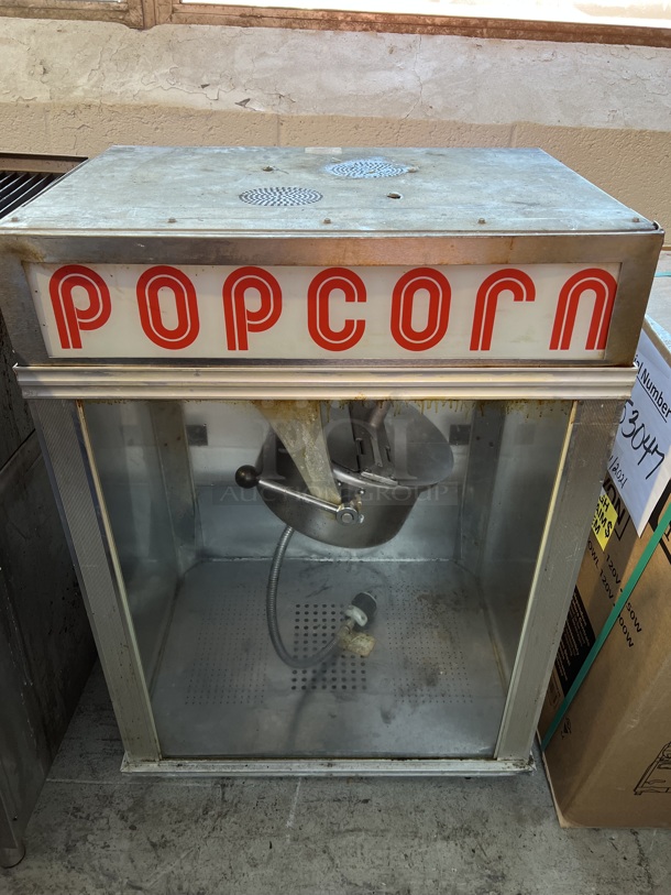 Gold Medal Model 2001ST Metal Commercial Countertop Popcorn Machine Merchandiser. 120 Volts, 1 Phase. 27x21x40. Cannot Test Due To Plug Style - Image 1 of 4