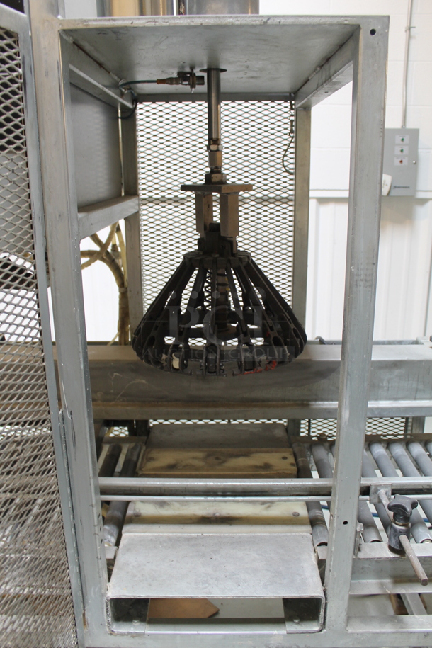 Neupak Metal Commercial Floor Style Weighmaster Filling Machine w/ Rolling Rod Conveyor Belt. BUYER MUST REMOVE. - Image 6 of 12