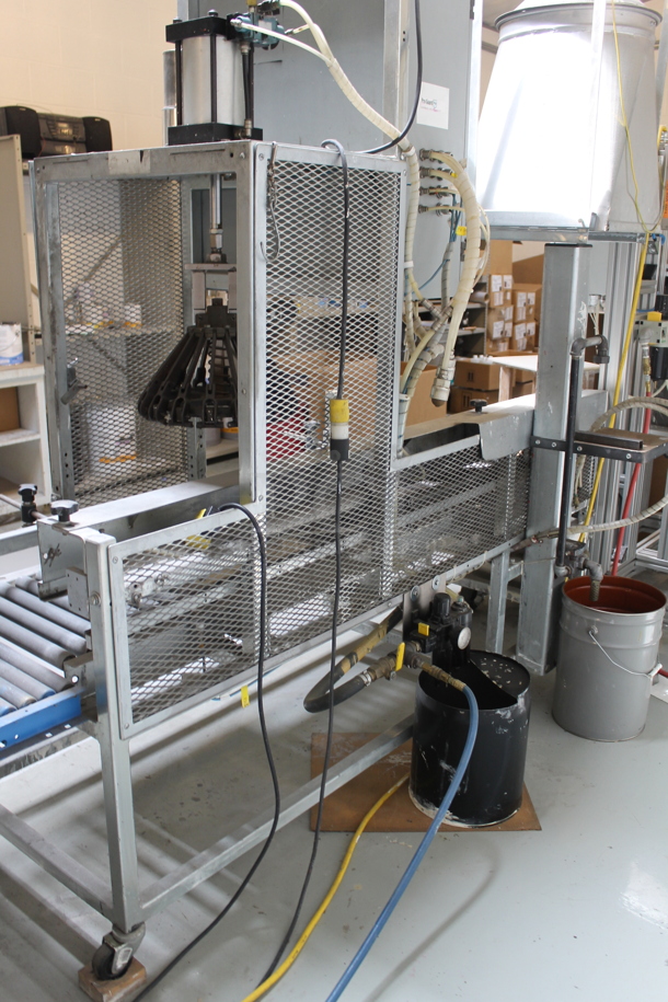 Neupak Metal Commercial Floor Style Weighmaster Filling Machine w/ Rolling Rod Conveyor Belt. BUYER MUST REMOVE. - Image 11 of 12