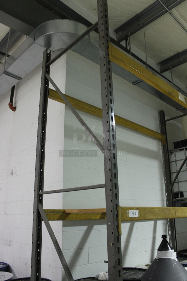 ALL ONE MONEY! Lot of Yellow and Gray Metal Pallet Racking. Does Not Include Contents. BUYER MUST REMOVE. - Image 5 of 6