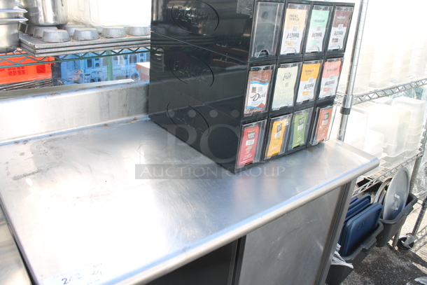 Stainless Steel Commercial Table w/ Back Splash and Under Shelf. - Image 2 of 5