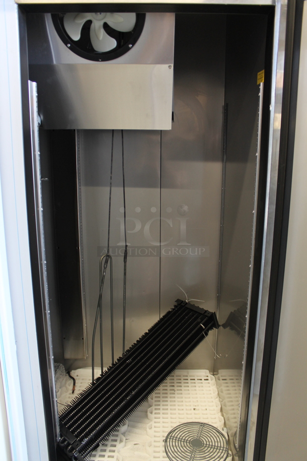 BRAND NEW SCRATCH AND DENT! 2023 Avantco 447AP49F Stainless Steel Commercial 2 Door Reach In Freezer. 115 Volts, 1 Phase. Tested and Powers On But Does Not Get Cold - Image 6 of 6