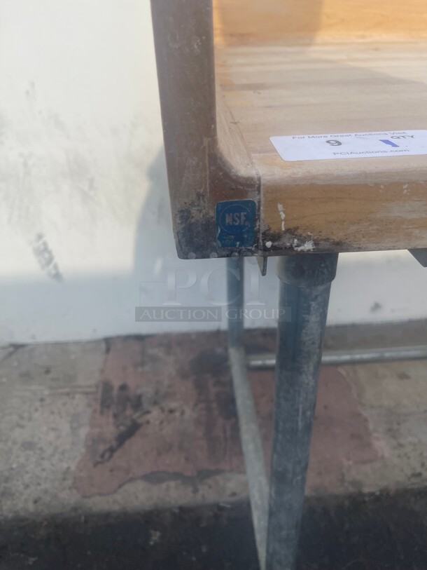 Clean! Wooden Bakery Table With Edges NSF Very Clean Top - Image 7 of 10