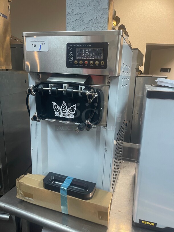 Bran New! Commercial Counter Top Three Flavors Ice Cream Machine 115 Volt 1200 Watts NSF Tested and Working! - Image 4 of 8