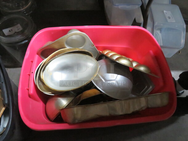 One Mega Lot Of Assorted Cake Pans. TOTE NOT INCLUDED!