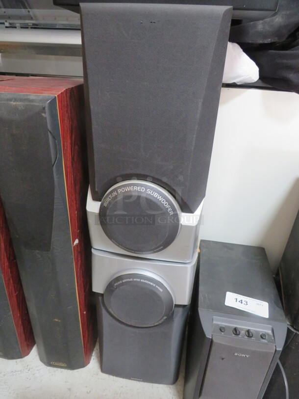 Aiwa Speaker With Built In Subwoofer. #SX-WZL500. 2XBID - Image 1 of 1
