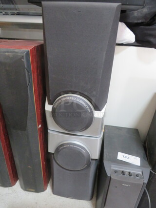 Aiwa Speaker With Built In Subwoofer. #SX-WZL500. 2XBID