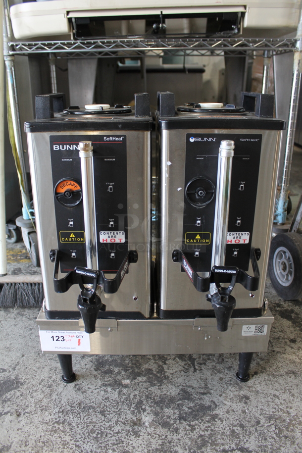 Bunn 2SH STAND Stainless Steel Commercial Countertop Server Stand w/ 2 Bunn Server Satellites. - Image 1 of 8