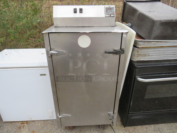 One Stainless Steel Southern Pride Smoker. Model# SC-200-SM. 120/208 Volt. 1 Phase.