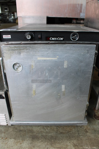 CresCor Model H33SUA8C Metal Commercial Holding Warming Cabinet on Commercial Casters. 120 Volts, 1 Phase. 28x31x37. Tested and Powers On But Does Not Get Warm