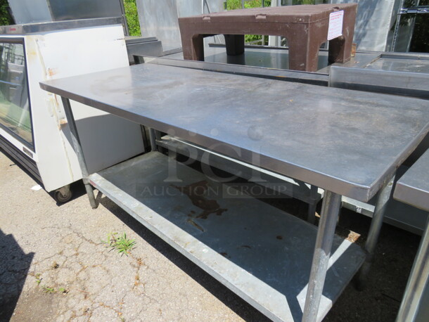 One Stainless Steel Equipment Table With Under Shelf On Casters. 61X31X30.5 - Image 1 of 2