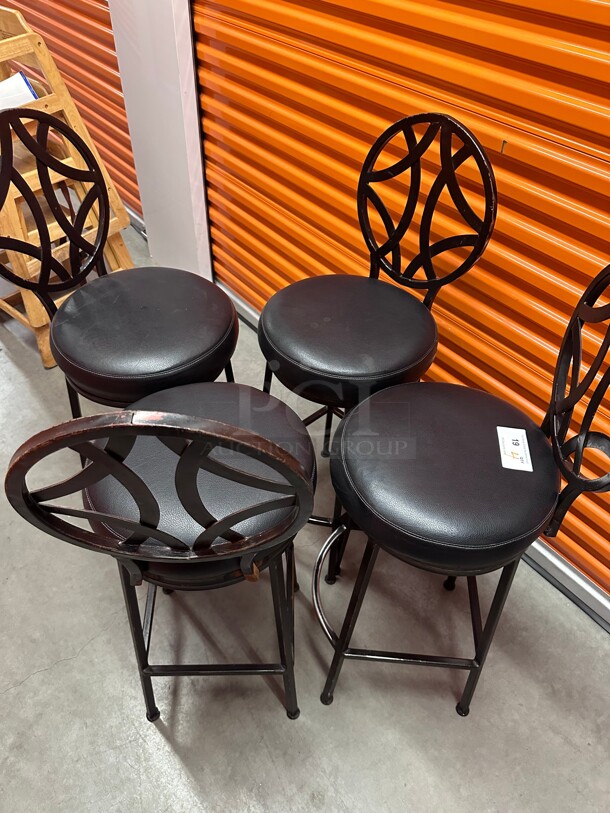 Clean! Classic Luxury Upholstered Black Leather Dining Chair Heavy Duty  - Image 3 of 8