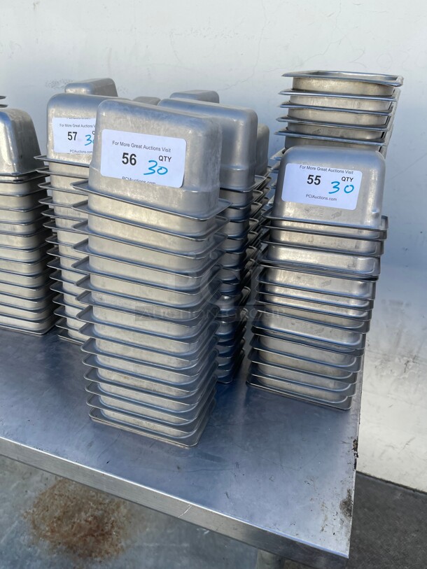 Clean! Commercial Stainless Steel Food Grade Containers 1/8 Size NSF  - Image 2 of 7