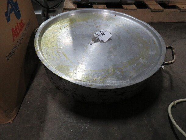 One 21 Inch Aluminum Braising Pan With Lid.