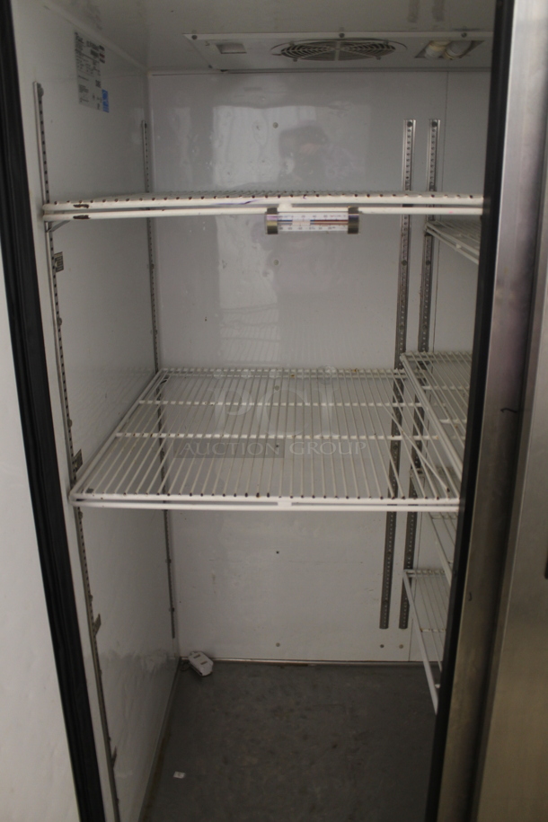 2014 True TG2R-2S ENERGY STAR Stainless Steel Commercial 2 Door Reach In Cooler w/ Poly Coated Racks on Commercial Casters. 115 Volts, 1 Phase. Tested and Working! - Image 4 of 6