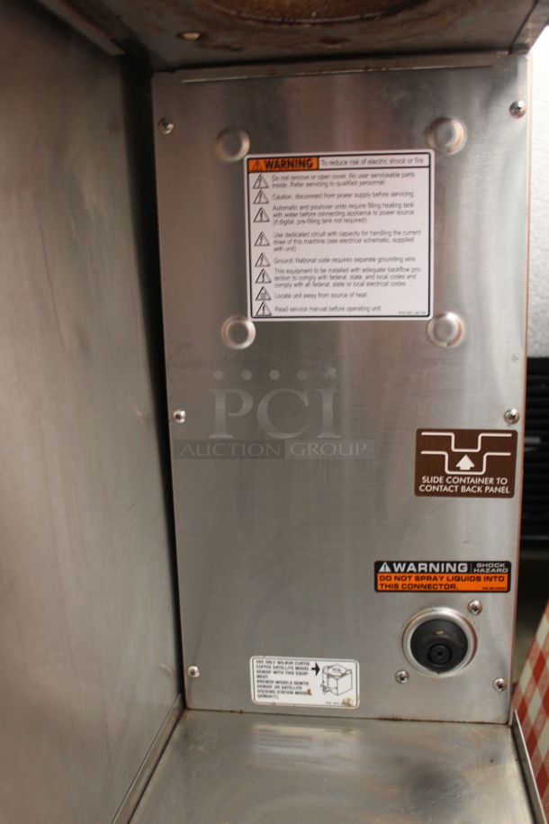 Curtis GEMSIF10A2419 Stainless Steel Commercial Countertop Coffee Machine w/ Hot Water Dispenser. 220 Volts, 1 Phase.  - Image 4 of 5