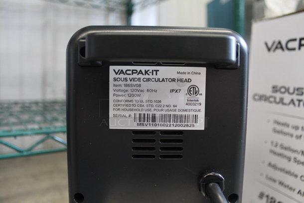 LIKE NEW! Vacpak-it 186SV08 Stainless Steel Commercial 10.5 Gallon Sous Vide Immersion Circulator Head. 120 Volts, 1 Phase. Tested and Working! - Image 4 of 6