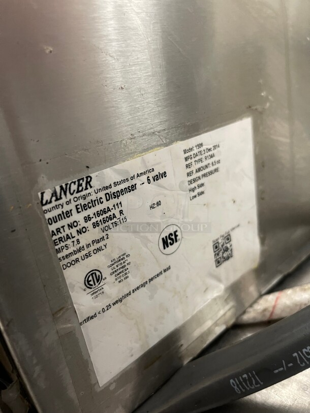 Working! Lanser Commercial Soda Machine NSF 115 Volt Tested and Working!  - Image 5 of 9