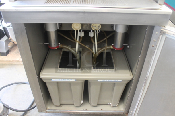 Taylor 8756-27 Stainless Steel Commercial Floor Style Water Cooled 2 Flavor w/ Twist Soft Serve Ice Cream Machine on Commercial Casters. 208-230 Volts, 1 Phase. - Image 6 of 9