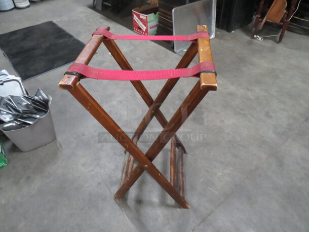 One Wooden Tray Stand. - Image 1 of 1