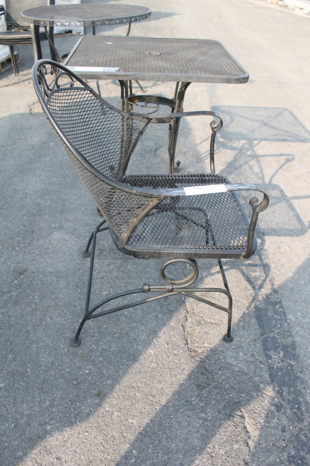 2 Items Including Outdoor Square Lattice Table And Outdoor Lattice Chair With Rounded Back And Top Detail. 2 Times Your Bid! Chair: 22.5X21X33.5 - Image 6 of 7