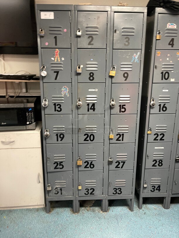 Commercial Employee Lockers Three Tiers Currently In Use! - Image 2 of 5