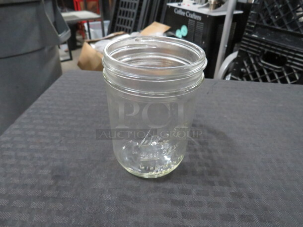 Wide Mouth Pint Mason Jar. 10XBID