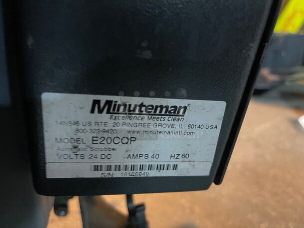 Working! Minuteman, E20 Walk Behind Automatic Commercial Scrubber , 20 inch Disc NSF Tested and Working! - Image 8 of 9