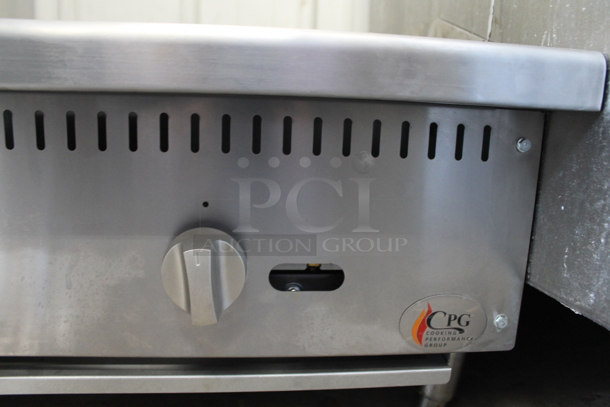 BRAND NEW SCRATCH AND DENT!  Cooking Performance Group CPG Stainless Steel Commercial Countertop Natural Gas Powered Charbroiler Grill. - Image 2 of 3