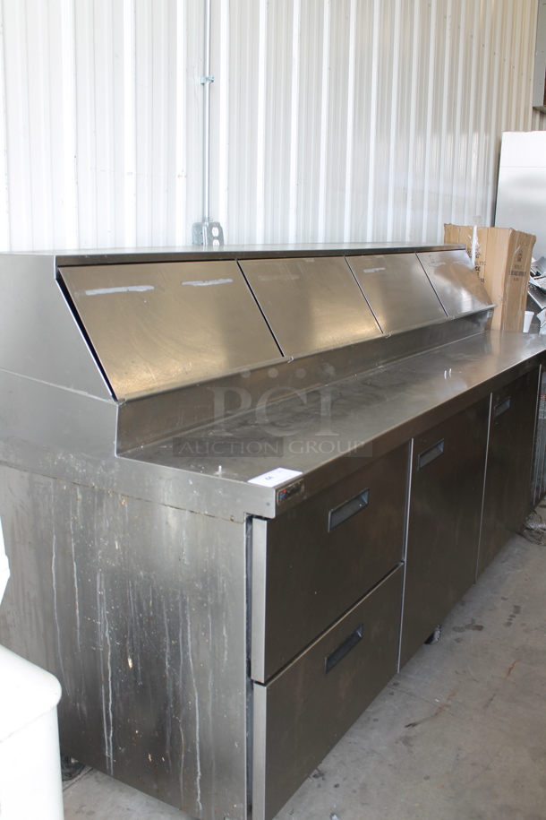 2017 Delfield 18699PTBMP Stainless Steel Commercial Sandwich Salad Prep Table Bain Marie Mega Top on Commercial Casters. 115 Volts, 1 Phase. Tested and Working! - Image 1 of 9