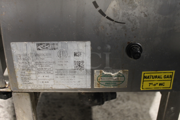 Axis AX-VB4 Stainless Steel Commercial Countertop Natural Gas Powered Vertical Broiler Gyro Machine.  - Image 5 of 5