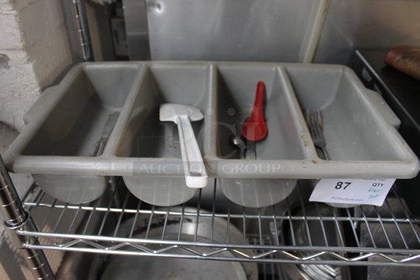 ALL ONE MONEY! Tier Lot of Various Items Including Metal Cash Drawer, Poly Silverware Bin and Ladles - Image 2 of 5